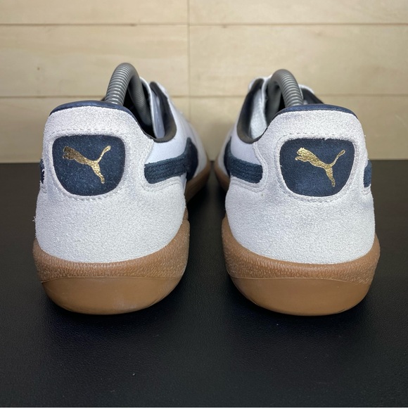 Puma Palermo Leather Sneakers Men's Size 9 Shoes White Vapor Gray Gum - Picture 6 of 11